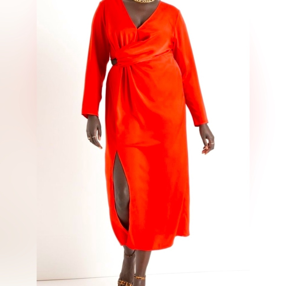 Eloquii Maxi, NWT, red, beautiful with side cutout accent, size 22